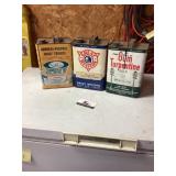 Vintage metal cans partial
