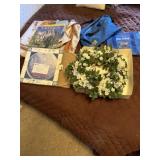 Christmas platter and blanket
