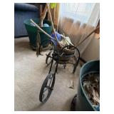 Trike plant stand with plant