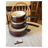 Cast iron enamel pot and pans