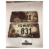 License plates 1958