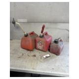 3 gasoline cans