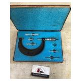 Outside micrometer set 0 to 4 inch range