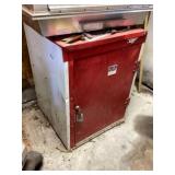 Metal cabinet with key two and 1 1/2 x 21 x 29