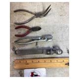 Vintage hand, tools, round nose, pliers, d