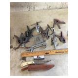 Clamps and flaring tool