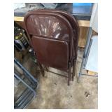 4 metal folding chairs