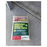 Seeding mulch with tack