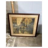 Signed print Dyver a Bruges by artist Louis