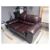 Leather loveseat
