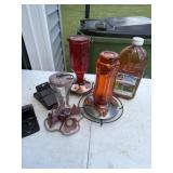 Hummingbird feeders and food