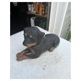 Resin dog statue