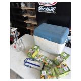 Rubbermaid cooler and canning supplies
