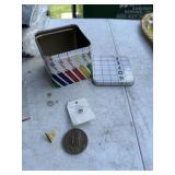 Bicentennial journey, coin, and pens