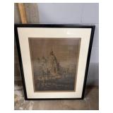 Signed print Church of the Salute in Venice -