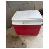 Rubbermaid cooler and miscellaneous canning jars