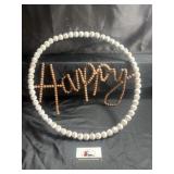 Beaded HAPPY decor