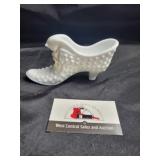 Fenton hobnail glass shoe