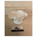 Milk, glass ribbon bowl