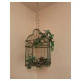 Hanging bird cage decor