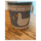 Country goose tin canister