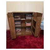 Media cabinet with DVDs