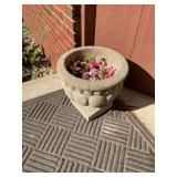 Cement flower pot