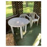 Plastic patio furniture