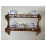 Hamersley Fine China Tea Set and shelf