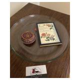 Glass Platters, Mother decor and trinket box