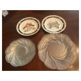 Mary Englebright and various glassware