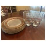 Poinsettia Christmas dishes