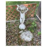 Cement statue and heart