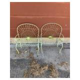 Two Small Metal Benches