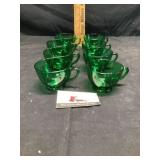 Green coffee cups
