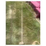 Approximately 16 foot barn, trolley rail