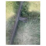 Approximately 16 foot barn, trolley rail