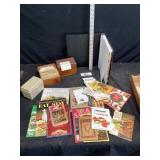 Recipe boxes, and cookbooks