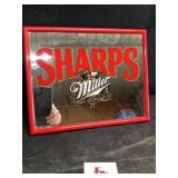 Sharps Miller beer mirror 17 x 13 1/2 tall