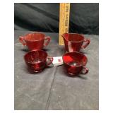 Ruby, red cream and sugar and 2 cups