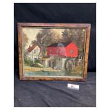 E Thomas signed print approximately 22 x 18 1/2