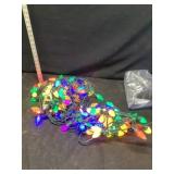 Three strands of Christmas lights