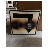 Metal arrow sign approximately 21 x 21