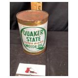 Quaker State motor oil paper can