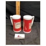 Plastic Budweiser beer glasses