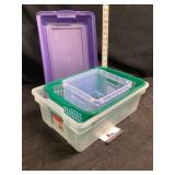 Rubbermaid tote with containers