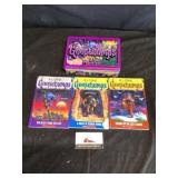 Goosebumps books with tin