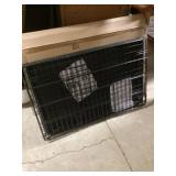 Double door folding metal dog crate 36 inches