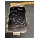 Metal English Channel serving tray