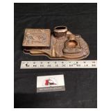 Copper Japanese smoking set Pagada cigarette box
